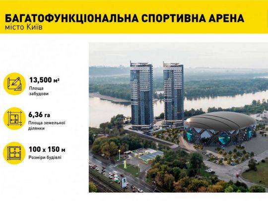 «Велике будівництво»: у Києві на лівому березі біля МВЦ збудують арену для Євробаскету-2025