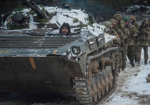 Карта боевых действий в Украине за 25 января